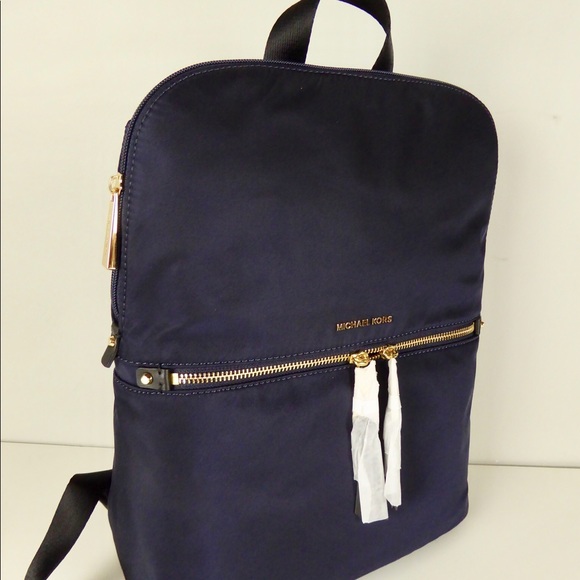michael kors slim zip nylon backpack